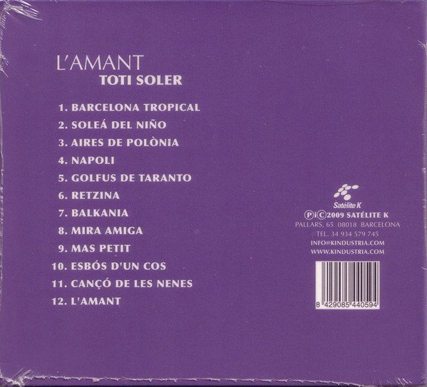 Toti Soler L'Amant-CD, CDs, Historia Nuestra