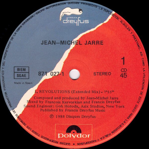 Jean-Michel Jarre Revolutions (Extended Remix)-12, Vinilos, Historia Nuestra