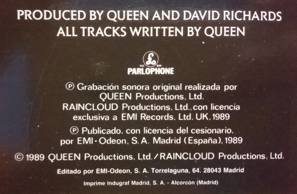 Queen The Miracle-LP, Vinilos, Historia Nuestra