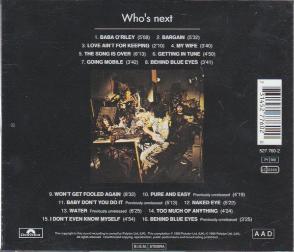 The Who, Who's Next-CD, CDs, Historia Nuestra