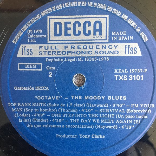 The Moody Blues, Octave-LP, Vinilos, Historia Nuestra