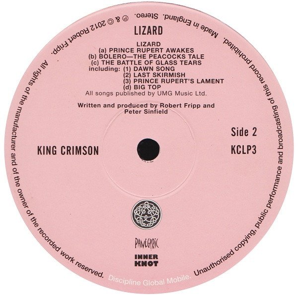 King Crimson Lizard-LP, Vinilos, Historia Nuestra