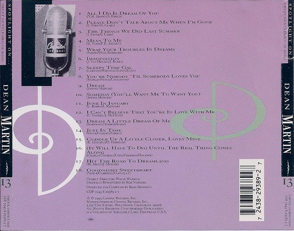 Dean Martin, Spotlight On Dean Martin-CD, CDs, Historia Nuestra