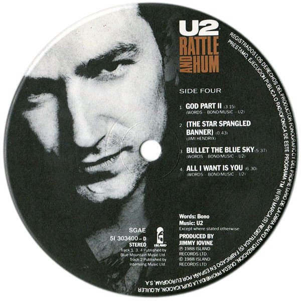 U2 Rattle And Hum-2xLP, Vinilos, Historia Nuestra