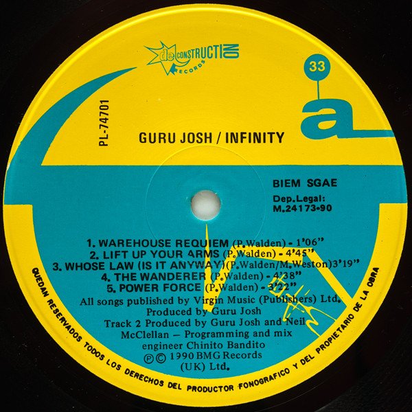 Guru Josh Infinity-LP, Vinilos, Historia Nuestra