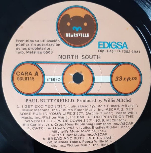 Paul Butterfield North South-LP, Vinilos, Historia Nuestra