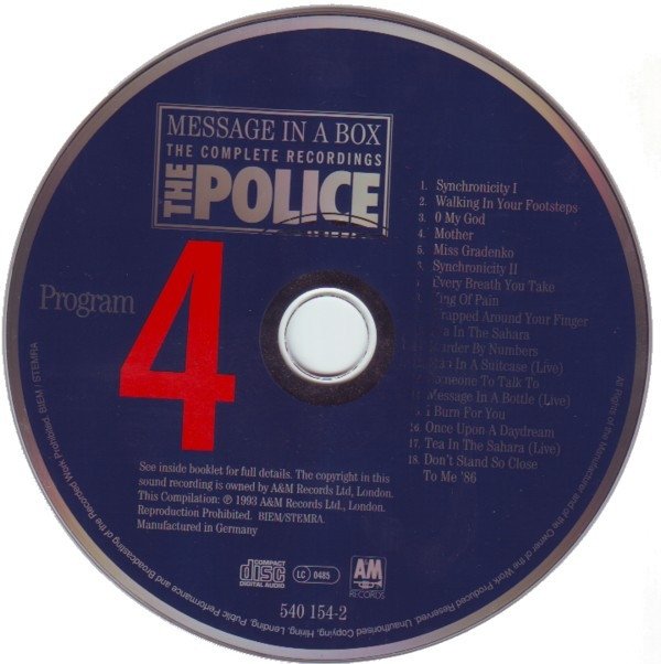 The Police Message In A Box (The Complete Recordings)-4xCD, CDs, Historia Nuestra