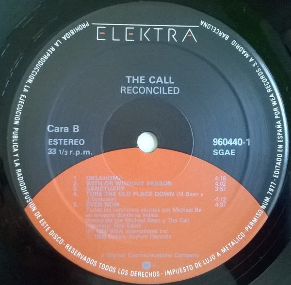 The Call, Reconciled-LP, Vinilos, Historia Nuestra