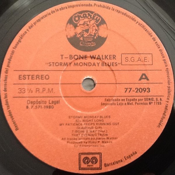 T-Bone Walker Stormy Monday Blues-LP, Vinilos, Historia Nuestra