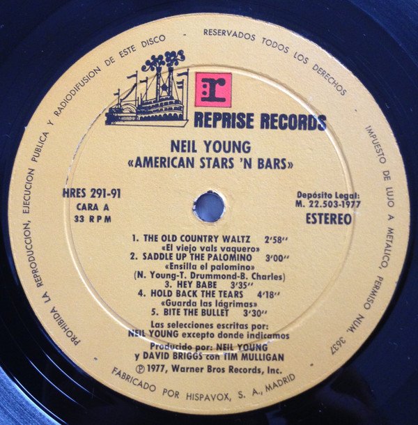 Neil Young, American Stars 'N Bars-LP, Vinilos, Historia Nuestra