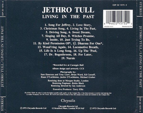 Jethro Tull Living In The Past-CD, CDs, Historia Nuestra