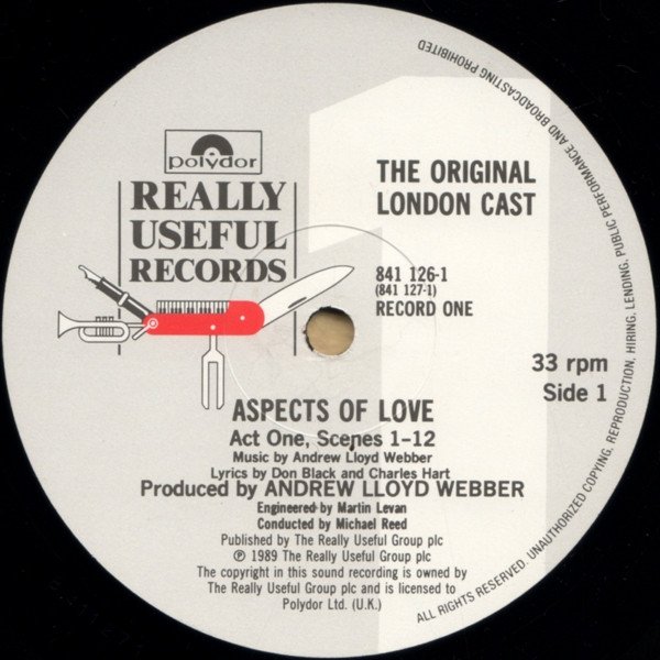 Andrew Lloyd Webber, Aspects Of Love-LP, Vinilos, Historia Nuestra