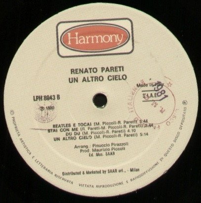 Renato Pareti Un Altro Cielo-LP, Vinilos, Historia Nuestra