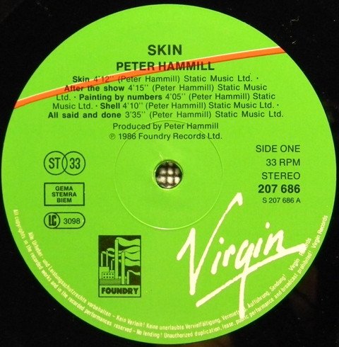 Peter Hammill Skin-LP, Vinilos, Historia Nuestra