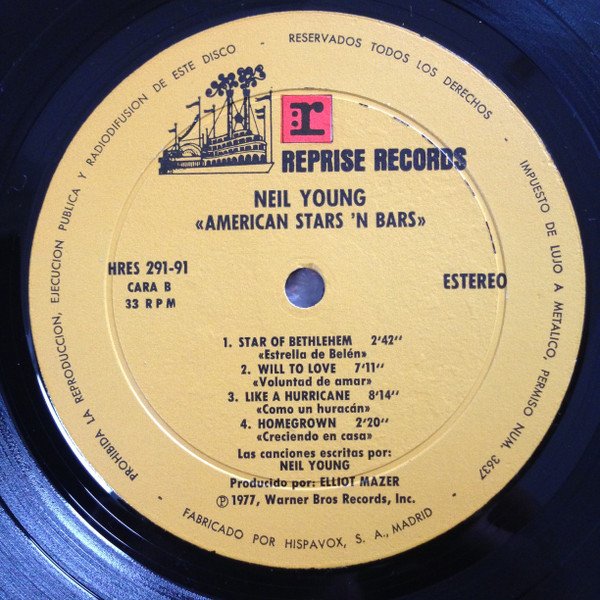 Neil Young, American Stars 'N Bars-LP, Vinilos, Historia Nuestra