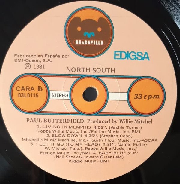 Paul Butterfield North South-LP, Vinilos, Historia Nuestra