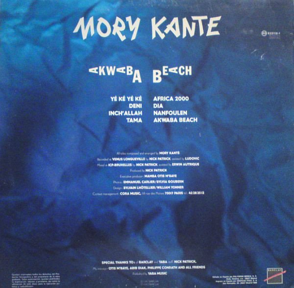 Mory Kante, Akwaba Beach-LP, Vinilos, Historia Nuestra