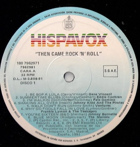 Various, Then Came Rock 'N' Roll-LP, Vinilos, Historia Nuestra