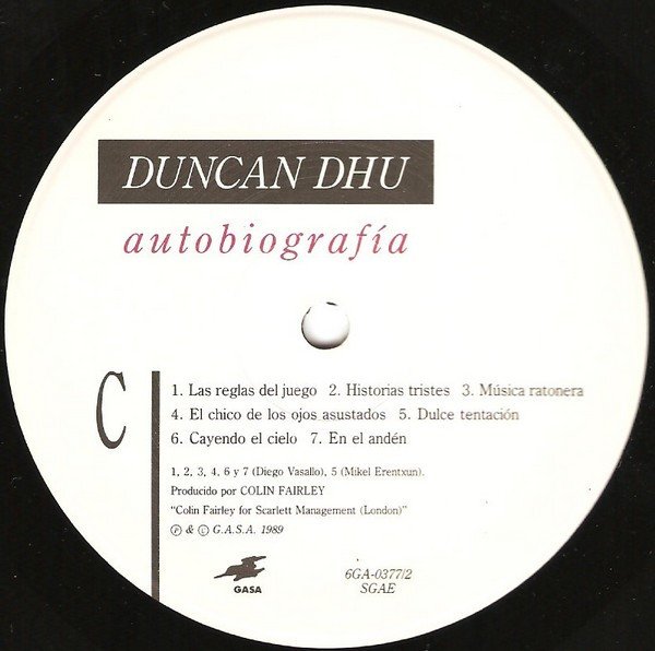 Duncan Dhu, Autobiografía ‎-LP, Vinilos, Historia Nuestra