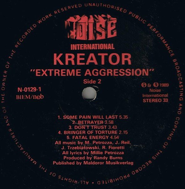 Kreator, Extreme Aggression-LP, Vinilos, Historia Nuestra