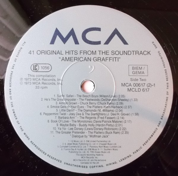 Various 41 Original Hits From The Sound Track Of American Graffiti-2xLP, Vinilos, Historia Nuestra