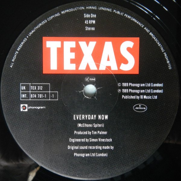 Texas Everyday Now-12, Vinilos, Historia Nuestra