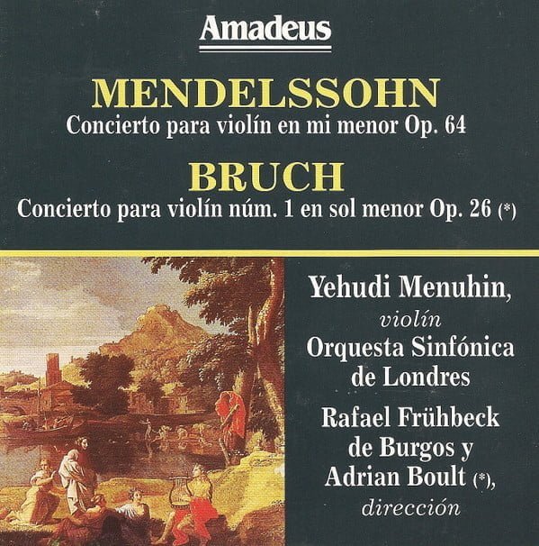 Mendelssohn*, Bruch* - Yehudi Menuhin, Orquesta Sinfónica De Londres*, Rafael Frühbeck De Burgos, Adrian Boult* Conciertos Para Violín Opp. 64 Y 26-CD, CDs, Historia Nuestra