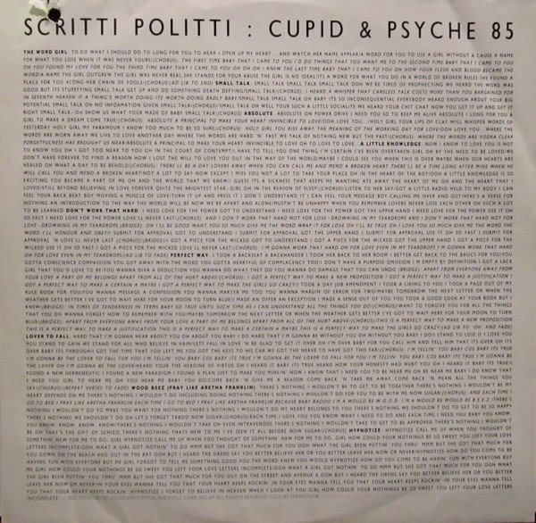 Scritti Politti Cupid & Psyche 85-LP, Vinilos, Historia Nuestra