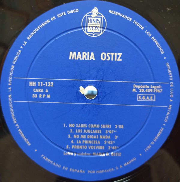 Maria Ostiz, Maria Ostiz-LP, Vinilos, Historia Nuestra