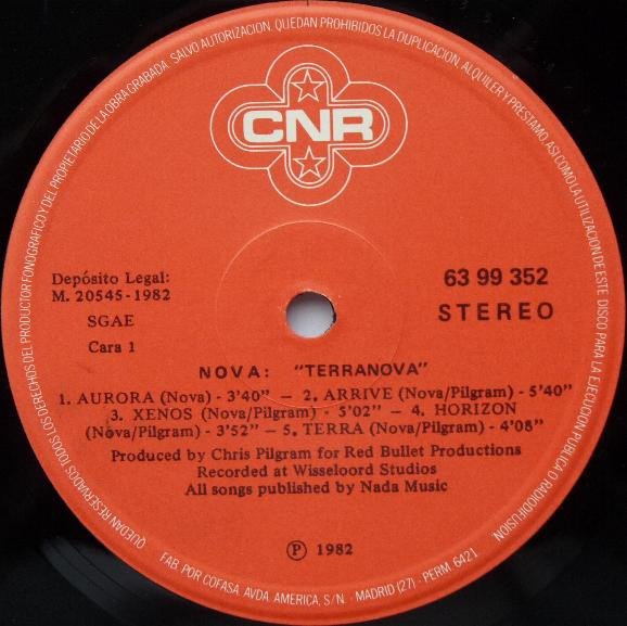 Nova , Terranova-LP, Vinilos, Historia Nuestra