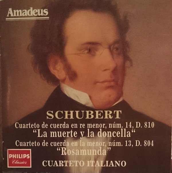 Franz Schubert, Quartetto Italiano Cuarteto De Cuerda En Re Menor Núm. 14 D. 810 "La Muerte Y La Doncella" / Cuarteto De Cuerda En La Menor Num. 13 D. 804 "Rosamunda"-CD, CDs, Historia Nuestra