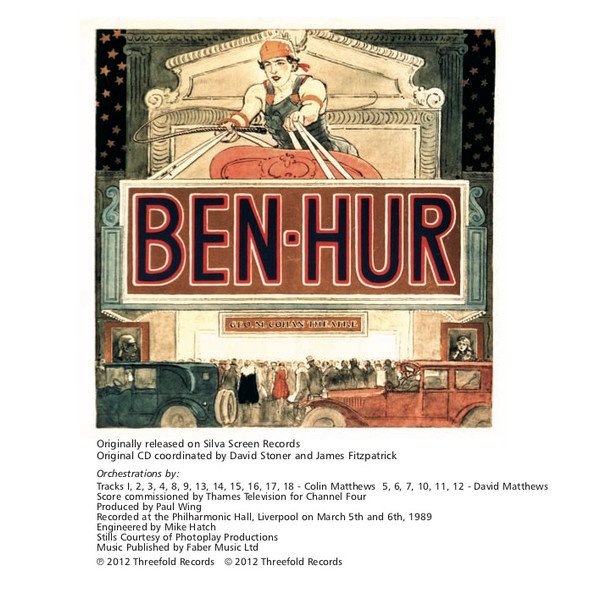 Carl Davis , Ben-Hur (1925)-CD, CDs, Historia Nuestra