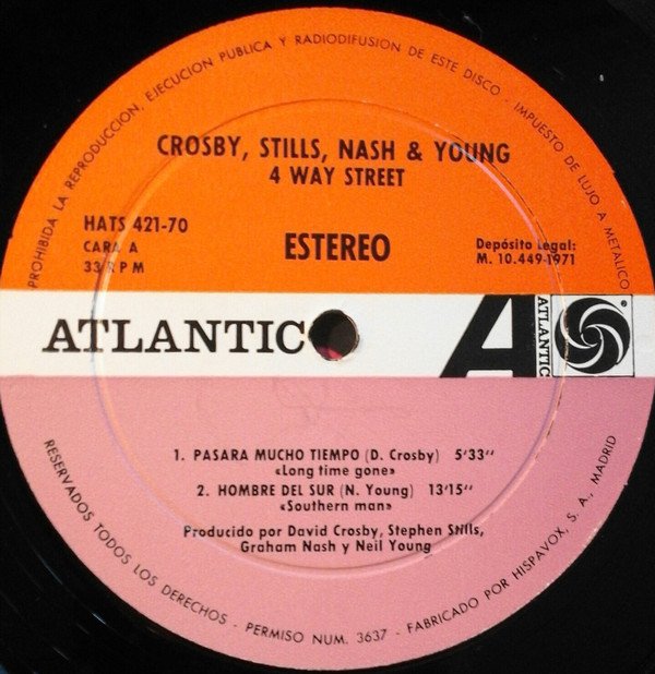 Crosby Stills Nash and Young, 4 Way Street-LP, Vinilos, Historia Nuestra