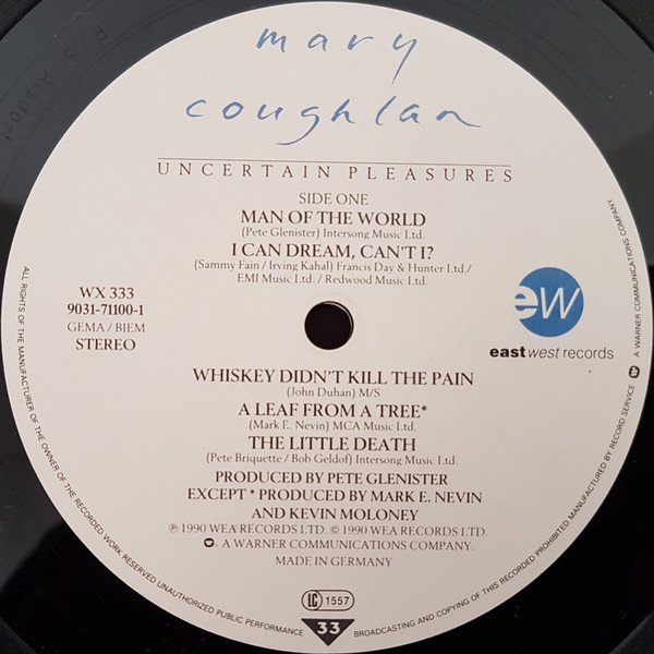 Mary Coughlan, Uncertain Pleasures-LP, Vinilos, Historia Nuestra