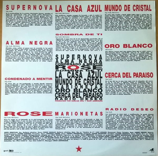 Duncan Dhu, Supernova-LP, Vinilos, Historia Nuestra