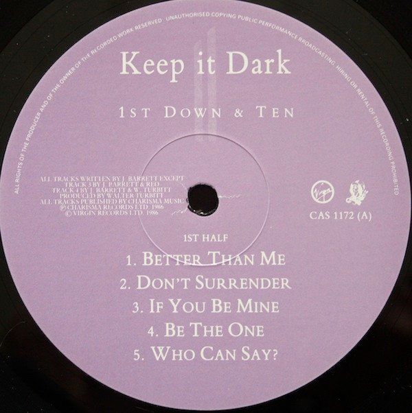 Keep It Dark 1st Down & Ten-LP, Vinilos, Historia Nuestra