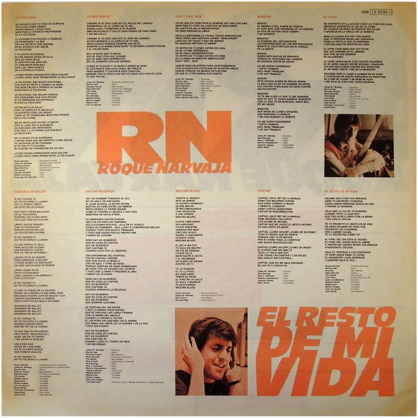 Roque Narvaja El Resto De Mi Vida-LP, Vinilos, Historia Nuestra