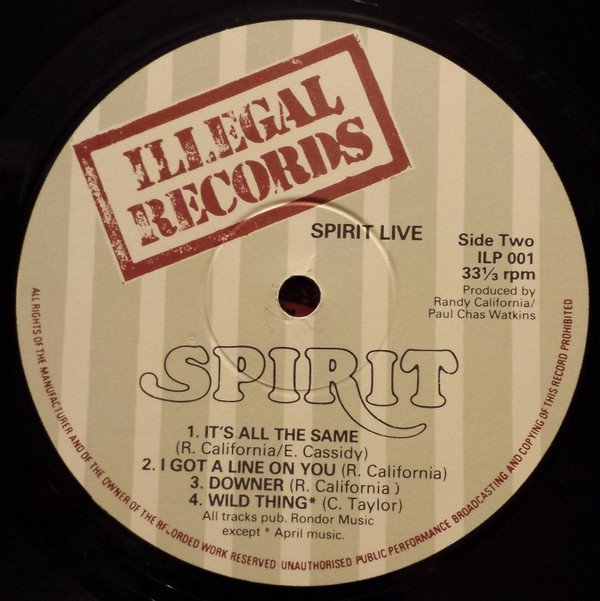 Spirit Live-LP, Vinilos, Historia Nuestra