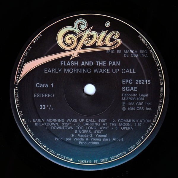 Flash And The Pan* Early Morning Wake Up Call-LP, Vinilos, Historia Nuestra