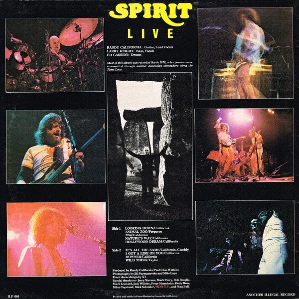 Spirit Live-LP, Vinilos, Historia Nuestra