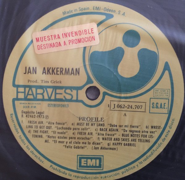 Jan Akkerman Profile-LP, Vinilos, Historia Nuestra