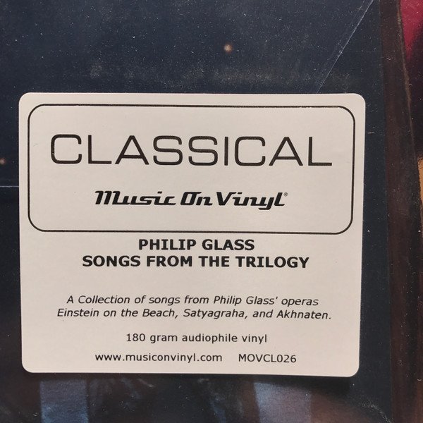 Philip Glass Songs From The Trilogy-LP, Vinilos, Historia Nuestra