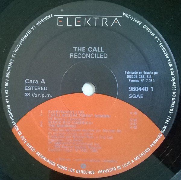 The Call, Reconciled-LP, Vinilos, Historia Nuestra