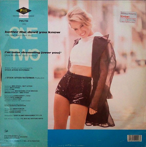 Kylie Minogue, Better The Devil You Know-12 inch, Vinilos, Historia Nuestra