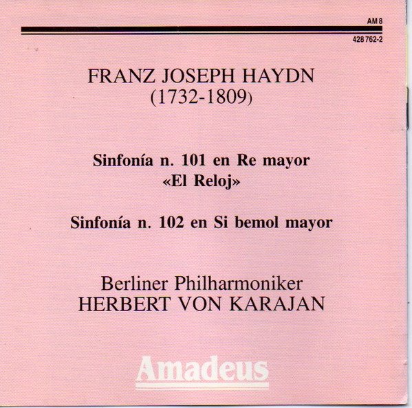 F. J. Haydn* - Herbert Von Karajan, Berliner Philharmoniker Sinfonía Nº 101 En Re Mayor "El Reloj" / Sinfonía Nº 102 En Si Bemol Mayor-CD, CDs, Historia Nuestra
