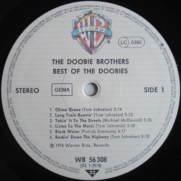 The Doobie Brothers, Best Of The Doobies-LP, Vinilos, Historia Nuestra