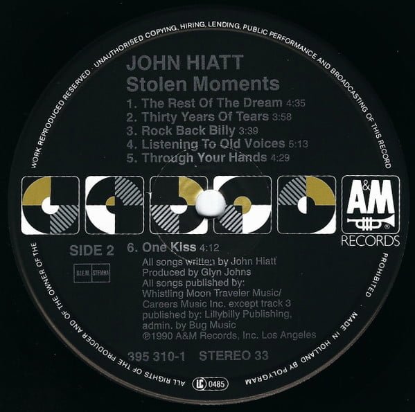 John Hiatt Stolen Moments-LP, Vinilos, Historia Nuestra