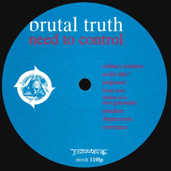 Brutal Truth, Need To Control-LP, Vinilos, Historia Nuestra