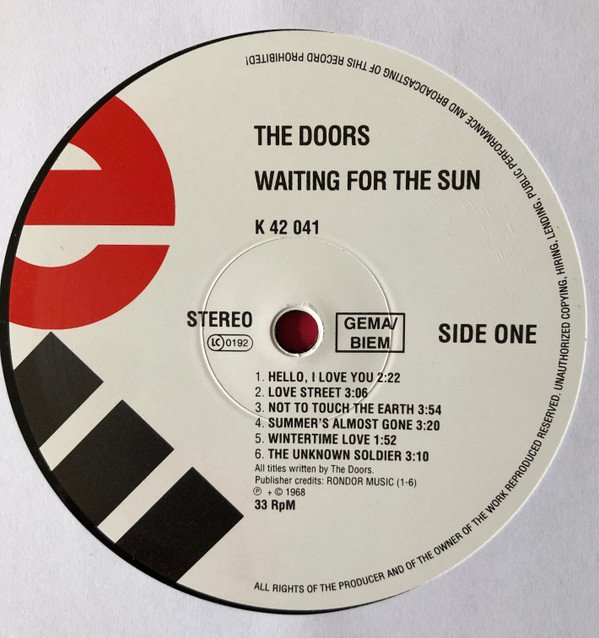 The Doors, Waiting For The Sun-LP, Vinilos, Historia Nuestra