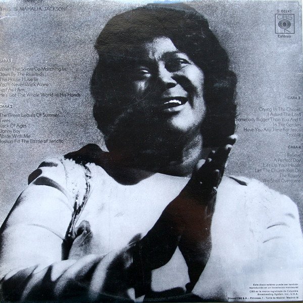 Mahalia Jackson, In Memoriam 1911-1972-LP, Vinilos, Historia Nuestra